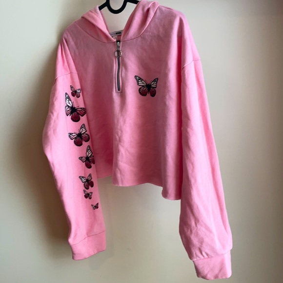 Pink Crop hoodie - Picture 6 of 14